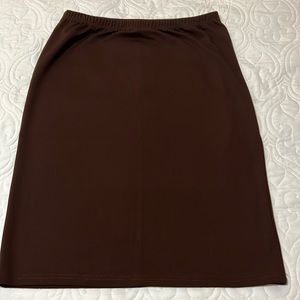 Nuggles, size Medium, brown midi skirt